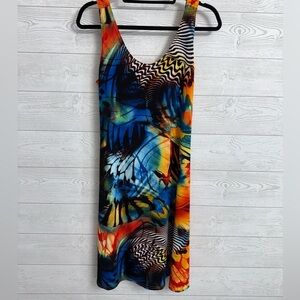 Sophie A Women’s Multi-Colored Tank Midi Dress. Size M